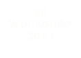 SE
WORKSHOP
2013